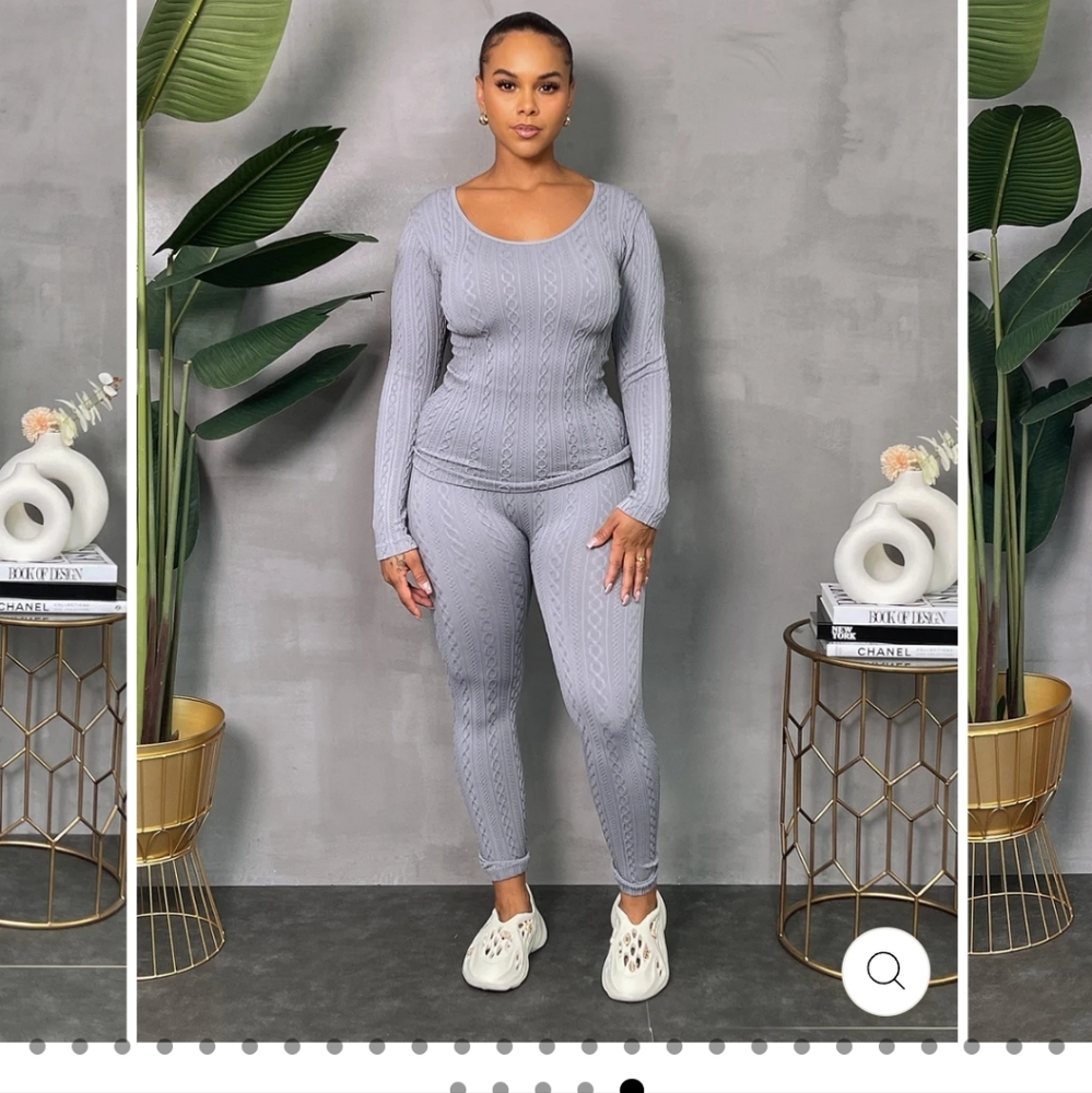 2pc gray outfit fit s-xl